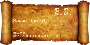 Rados Dániel névjegykártya